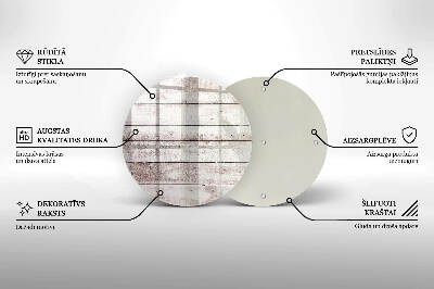 Grabkerzen Unterlage rund Alte Holzdielen