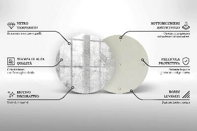 Unterlage für Kerzen rund Beton-Textur