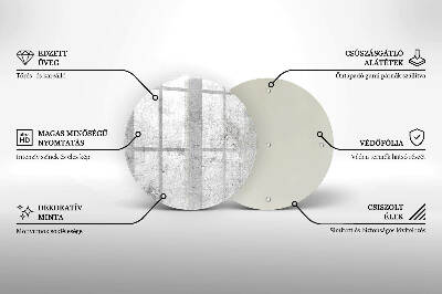 Unterlage für Kerzen rund Beton-Textur