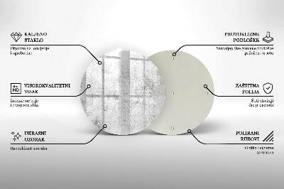 Unterlage für Kerzen rund Beton-Textur