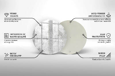 Unterlage für Kerzen rund Beton-Textur