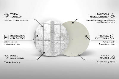 Unterlage für Kerzen rund Beton-Textur