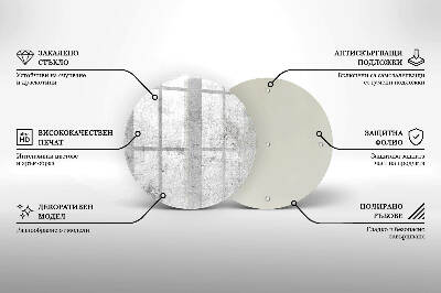 Unterlage für Kerzen rund Beton-Textur