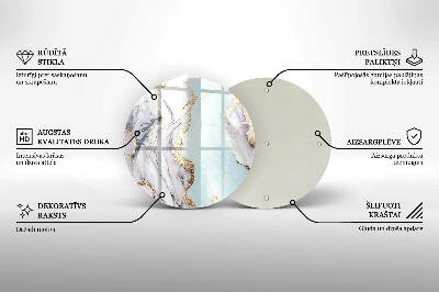 Unterlage für Kerzen rund Pastell-Marmor