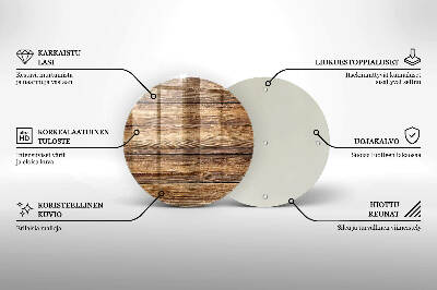 Unterlage für Kerzen rund Holztextur-Platten