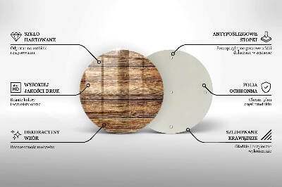 Unterlage für Kerzen rund Holztextur-Platten