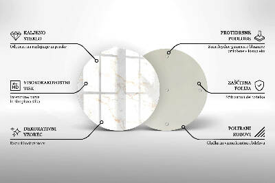 Unterlage für Kerzen rund Eleganter Marmorstein