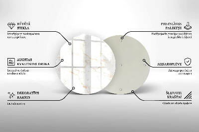 Unterlage für Kerzen rund Eleganter Marmorstein