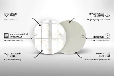 Unterlage für Kerzen rund Eleganter Marmorstein