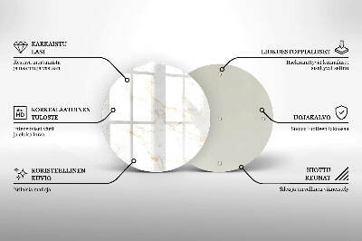 Unterlage für Kerzen rund Eleganter Marmorstein