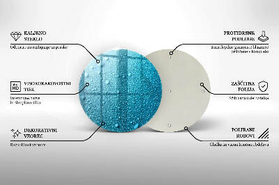 Grabkerzen Unterlage rund Wassertropfen