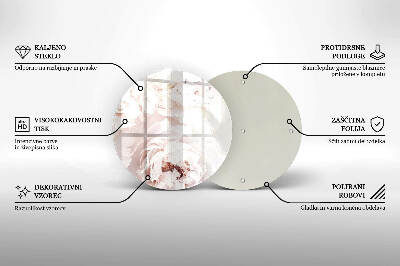 Unterlage für Kerzen rund Pastellfarbene Pfingstrosen