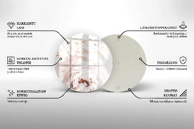 Unterlage für Kerzen rund Pastellfarbene Pfingstrosen