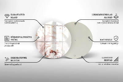 Unterlage für Kerzen rund Pastellfarbene Pfingstrosen