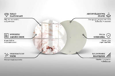 Unterlage für Kerzen rund Pastellfarbene Pfingstrosen