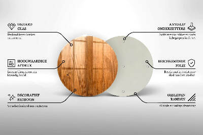 Grabkerzen Unterlage rund Hölzerne Dielen