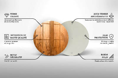 Grabkerzen Unterlage rund Hölzerne Dielen