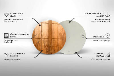 Grabkerzen Unterlage rund Hölzerne Dielen