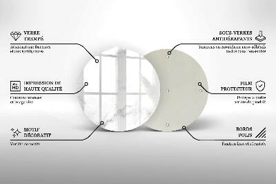 Unterlage für Kerzen rund Moderner Marmor