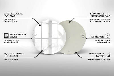 Unterlage für Kerzen rund Moderner Marmor