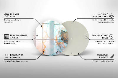 Unterlage für Kerzen rund Marmor abstrakt