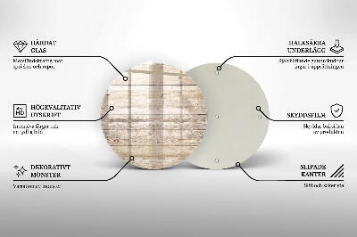 Grabkerzen Unterlage rund Holzbretter