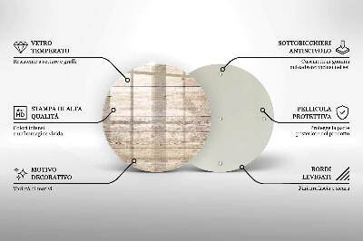 Grabkerzen Unterlage rund Holzbretter