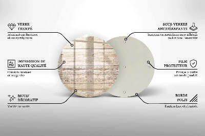 Grabkerzen Unterlage rund Holzbretter