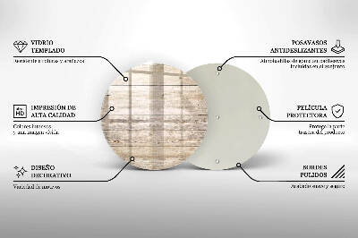 Grabkerzen Unterlage rund Holzbretter