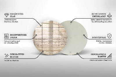 Grabkerzen Unterlage rund Holzbretter