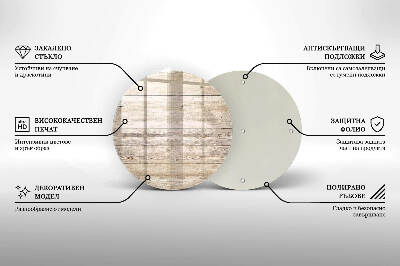 Grabkerzen Unterlage rund Holzbretter