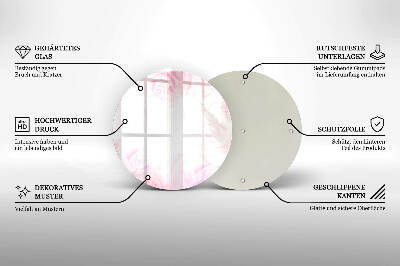 Unterlage für Kerzen rund Hintergrund zarte Rosen