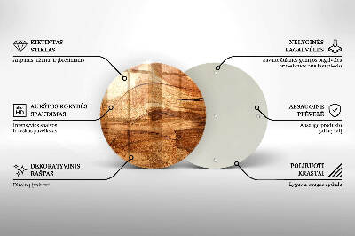 Unterlage für Kerzen rund Holzbrett-Textur