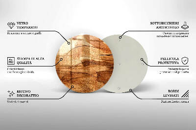 Unterlage für Kerzen rund Holzbrett-Textur