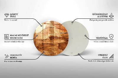 Unterlage für Kerzen rund Holzbrett-Textur