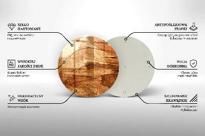 Unterlage für Kerzen rund Holzbrett-Textur