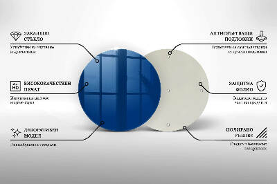 Unterlage für Kerzen rund Farbe blau