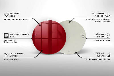 Unterlage für Kerzen rund Farbe Rot