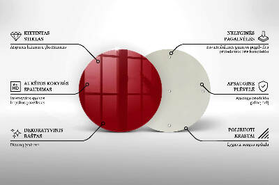 Unterlage für Kerzen rund Farbe Rot