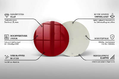 Unterlage für Kerzen rund Farbe Rot