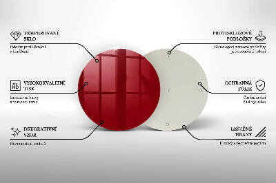 Unterlage für Kerzen rund Farbe Rot