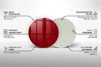 Unterlage für Kerzen rund Farbe Rot