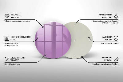 Unterlage für Kerzen rund Farbe violett