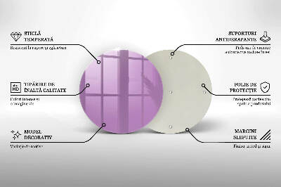 Unterlage für Kerzen rund Farbe violett