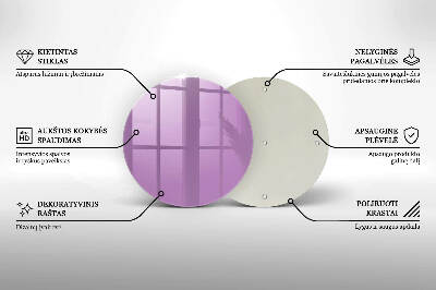 Unterlage für Kerzen rund Farbe violett