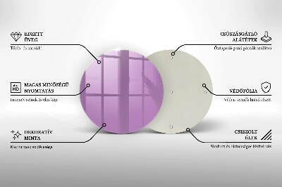 Unterlage für Kerzen rund Farbe violett