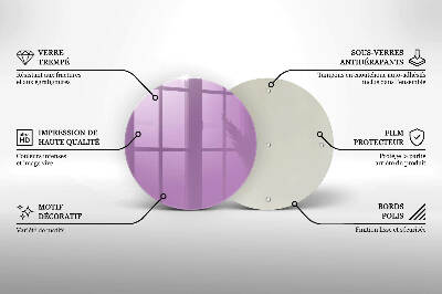 Unterlage für Kerzen rund Farbe violett