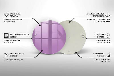 Unterlage für Kerzen rund Farbe violett