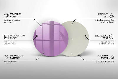 Unterlage für Kerzen rund Farbe violett