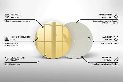 Unterlage für Kerzen rund Farbe gelb